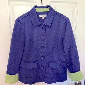 Coldwater Creek Blue Embossed Jacket